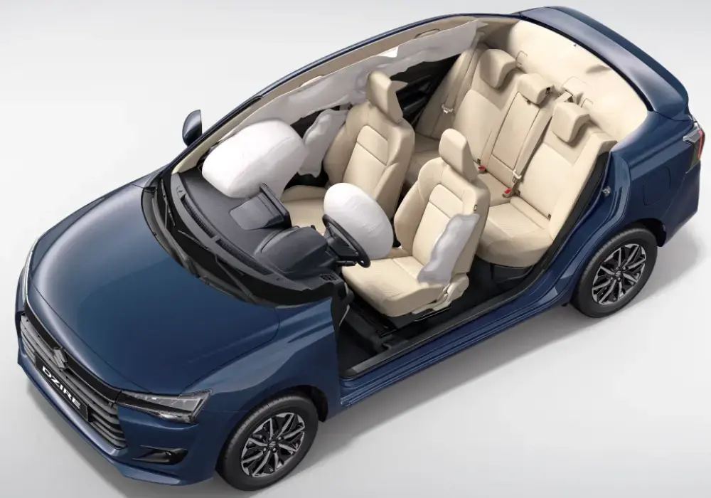 Sistema de 6 airbags Suzuki Dzire Híbrido